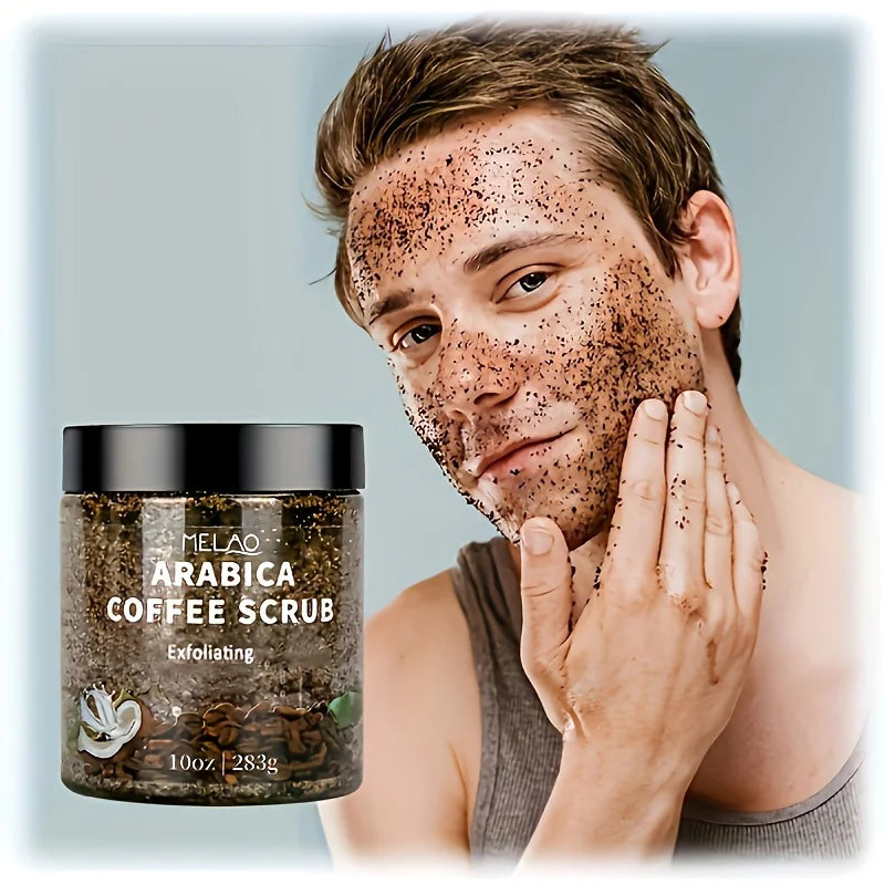 MELAO Arabica Coffee Scrub - All Natural Exfoliating Body Scrub for Skin Care Dead Sea Salt and Arabica Coffee Moisturizing Qme