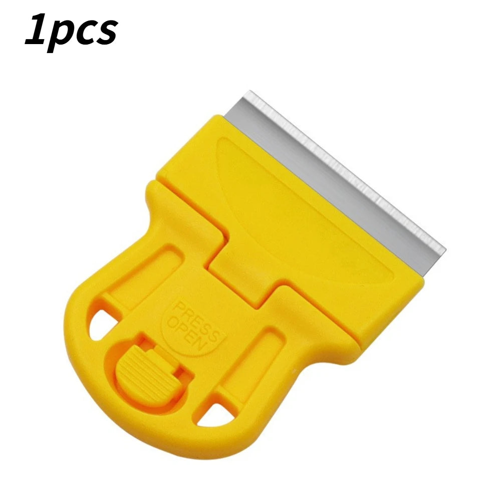 1/3/5Pcs Handheld Scraping Tool Eliminate Old Adhesive Stickers Paint Residues When Removing Car Window Glass Films Qme yellow 1pcs