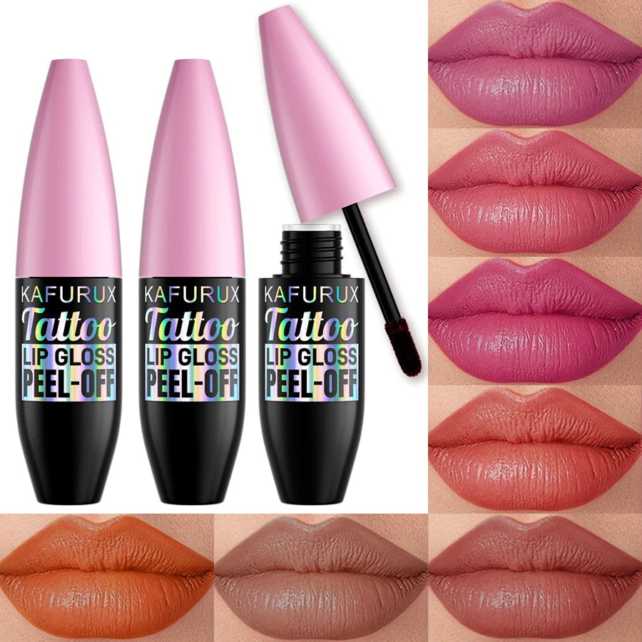 7 Waterproof Lip Liner Peel Off Tint Long Lasting Matte Gloss Red Qme