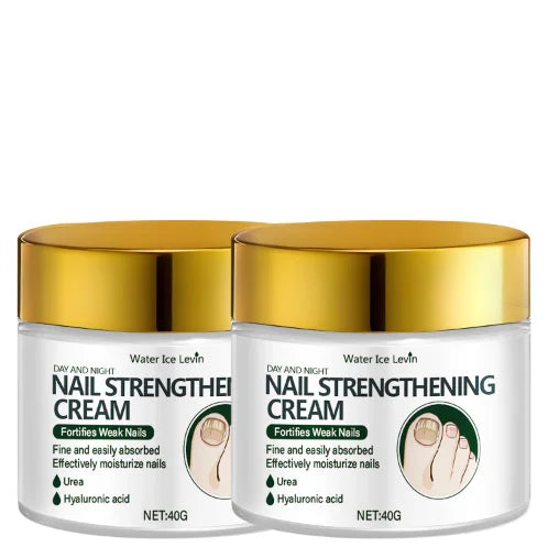 Day & Night Nail Strengthening Cream with Hyaluronic Acid & Urea - Effectively Moisturizes, Nourishes & Protects Nails & Skin. Qme Ivory 40g