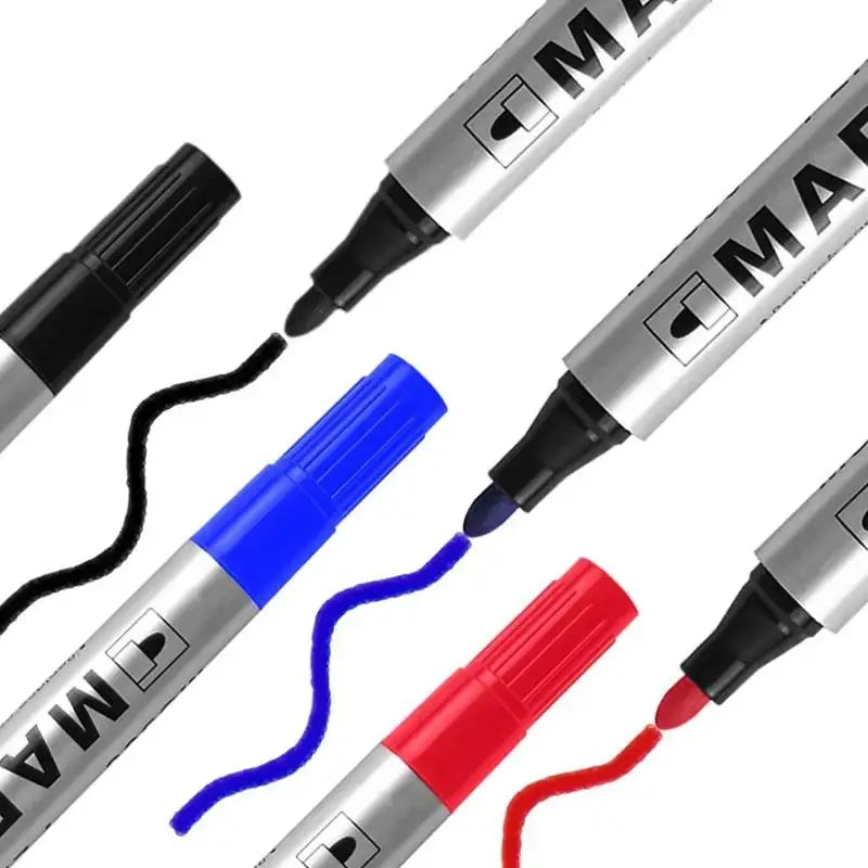 Black Permanent Paint Marker Pen Fine Nib Waterproof Smudge Proof Art Qme