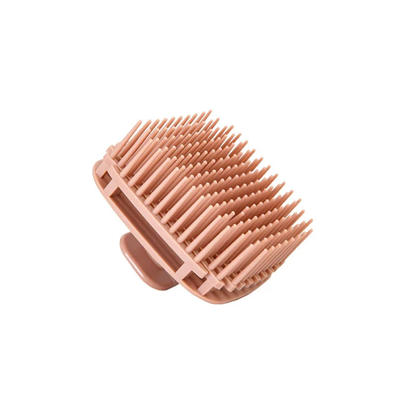 1Pc Soft Shower Hair Washing Comb Square Scalp Massage Shampoo Brush Body Exfoliating Scrubber For Salon Hair Care Cleaning Tool Qme Red brown