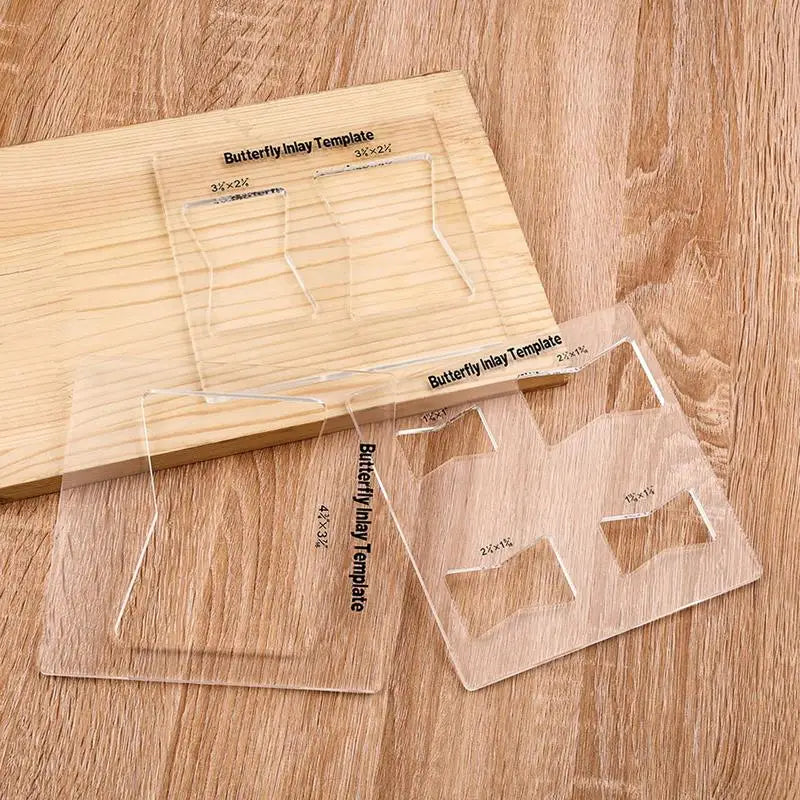 Bowtie Router Template Jig 3X Acrylic Inlay Parts Tool Transparent Qme
