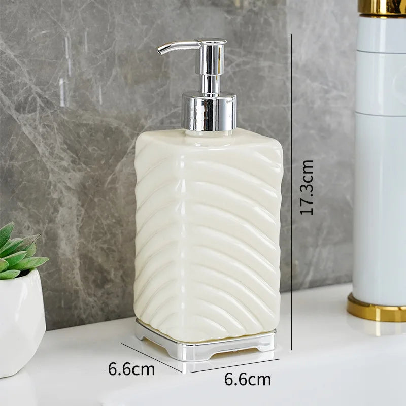 2-Piece Press-type Travel Dispenser Bottle,Foaming Bottle for Bathroom Shampoo Shower Gel Hand Soap,Toiletries Storage Container Qme WhiteStripe-Square 2PCS