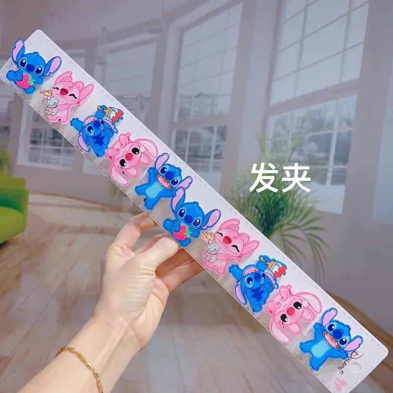 Cute “Stitch” Cartoon Acrylic Hair Clip Student Hair Accessories: Hair Ties, Elastic Bands, and Hair Bands Qme