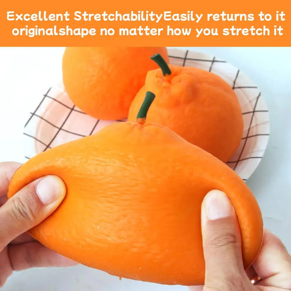 Stress Relief Soft Simulation Orange Fruit Slow Rising Squeeze Toy Qme