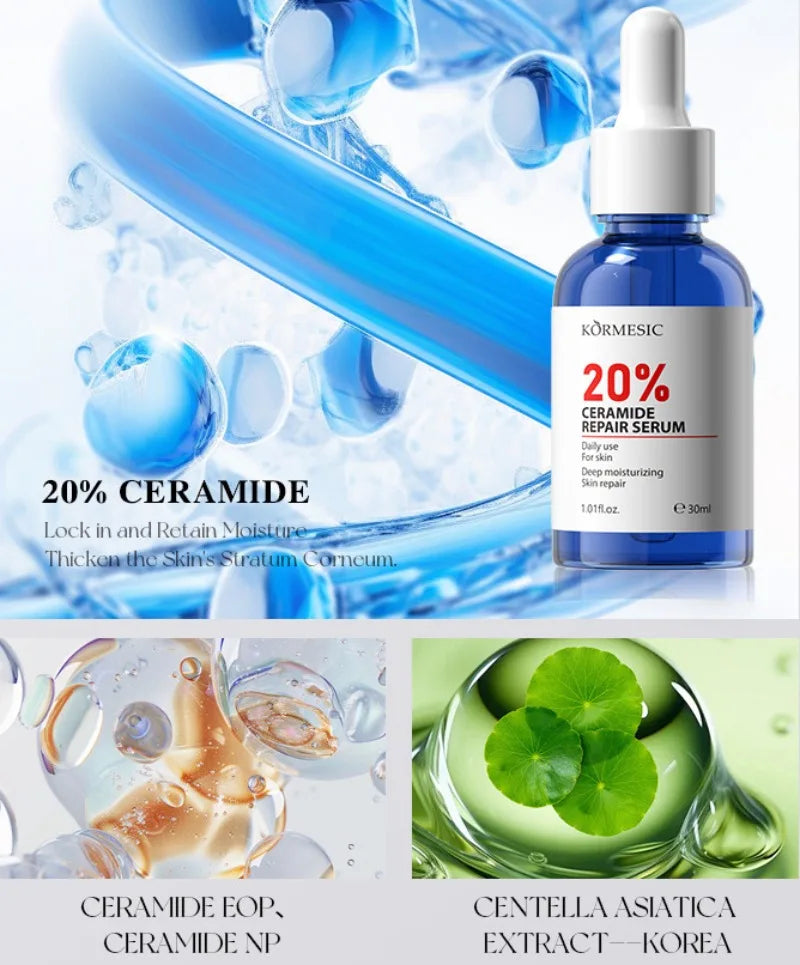 AHA Rejuvenation Niacinamide Brightening Face Serum Hexapeptide Ceramide Panthenol Essence Anti Wrinkle Nourishing Skin Care Qme