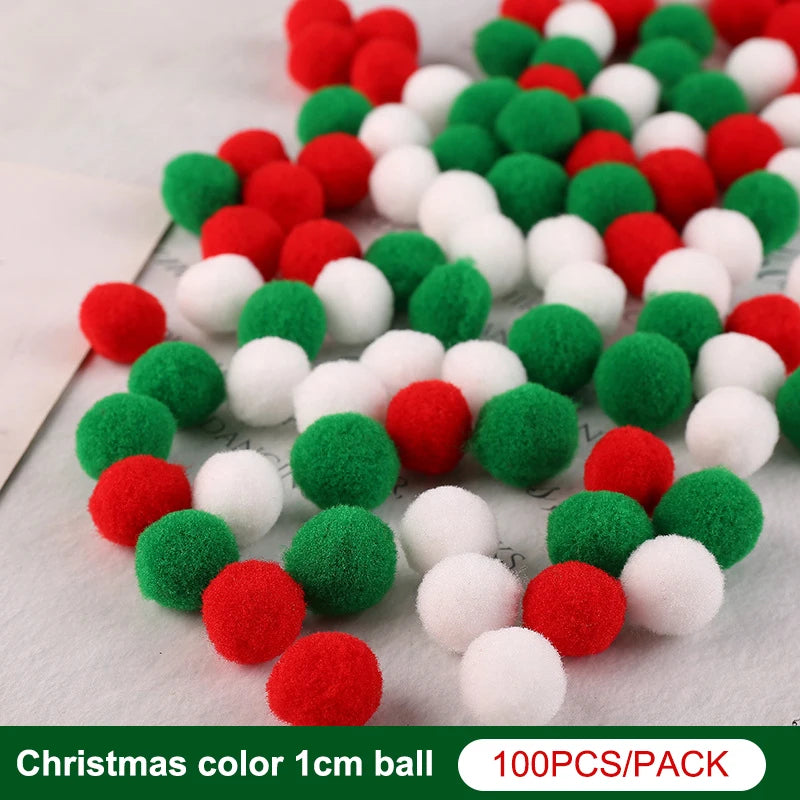 Lot Macaron Pompom Fluffy Ball Coloful Plush Handmade Craft Hairband Qme A8