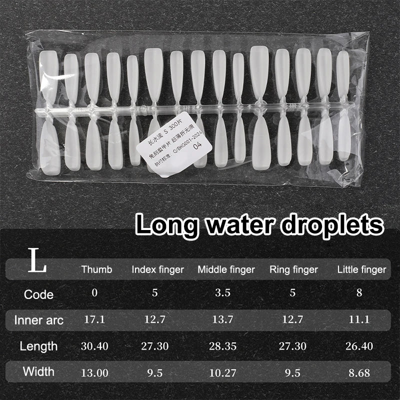 Bag Fake Nail Tips Matte Coverage Transparent False Nails Gel