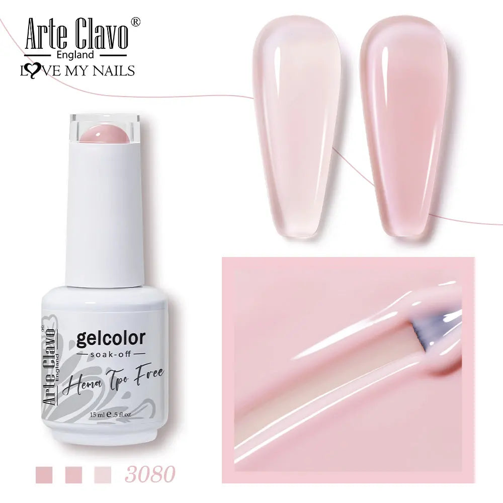 Arte Clavo Crystal Crushed Diamond Pink Blue Gel Nail Polish 2026
