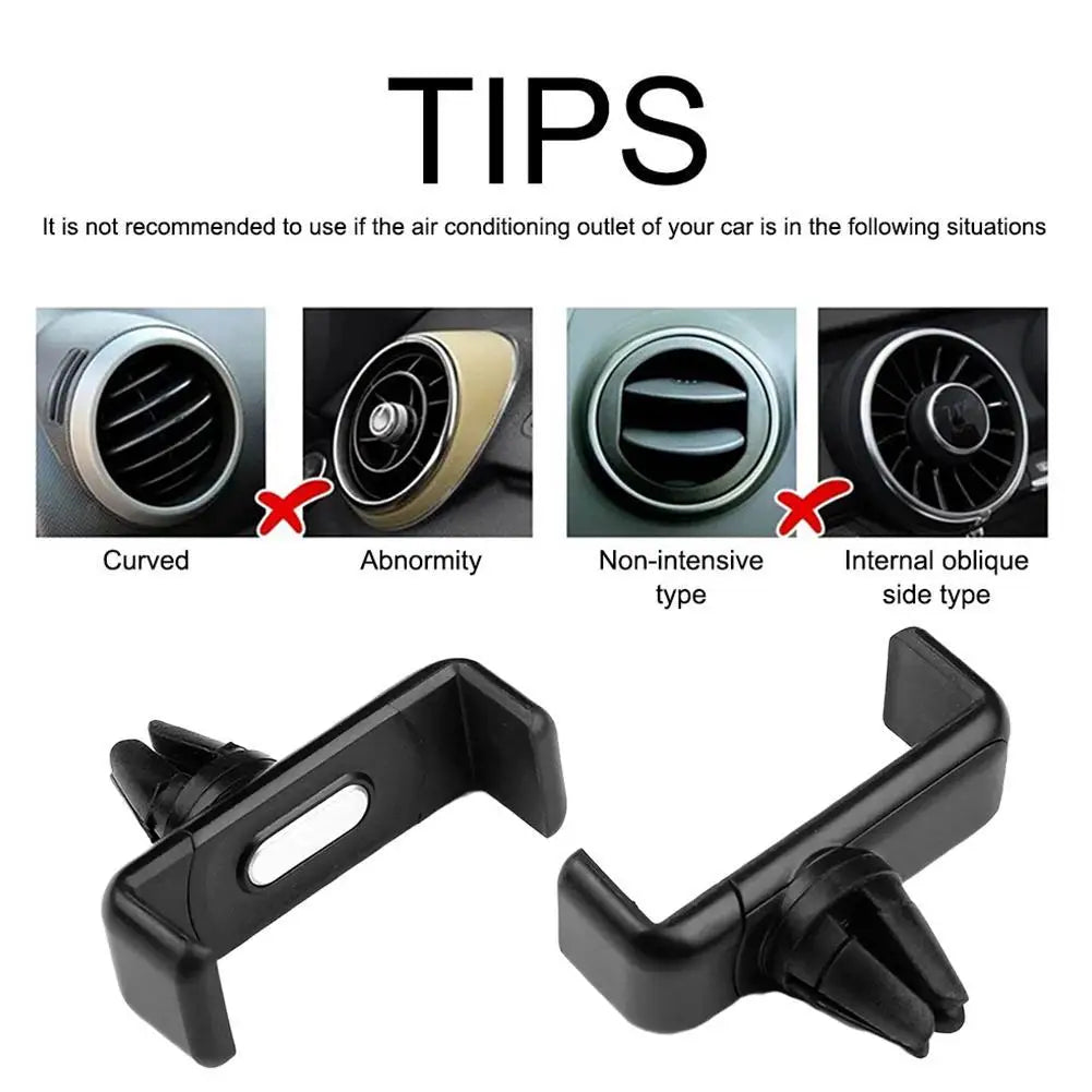 NEW Car Air Outlet Mount Clip Interior Car Phone Holder Universal Mobile Holder ABS Car Mount Phone Support Mobile Phone Holder Qme