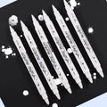 1-6pcs Waterproof Double Tip White Paint Marker Pens,for Fabric Shoe Clothes DIY Art Graffiti Hand-Painted Stationery Supplies Qme 6 white pen