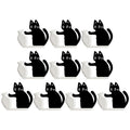 Refrigerator Magnets Black Cat Pushing Vase Decor Cat Whisker Collection Memorial Box Fridge Magnet Home Office Decor For Gift ﻿ Qme 10Pcs Black