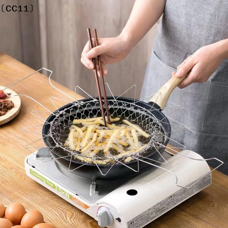 Stainless Steel Foldable Multifunctional Fryer Basket French Fry Qme