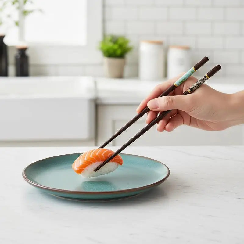Banboo Chopstick Reusable Non-slip Sushi Food Chop Sticks Chopsticks Qme
