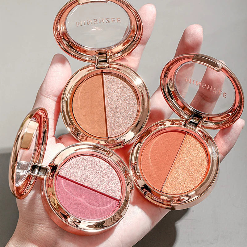 Two Eye Shadow Palette Waterproof Sweat Proof Energetic Glitter Qme