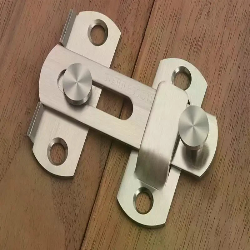 Thick Stainless Steel Door Latch Lock Hardware Gate Latches Anti Theft Easy Install For Home Bathroom Cabinet Doors Qme