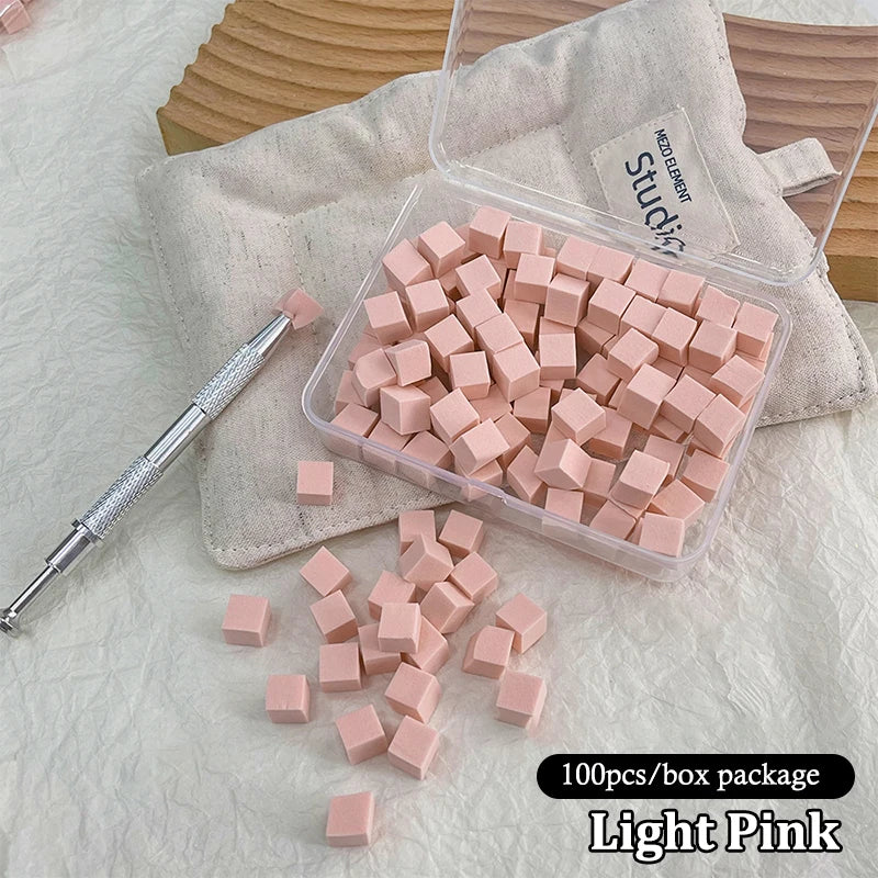 50 Square Nail Art Sponge Gradient Brushes Gel Polish Design Manicure Qme A11