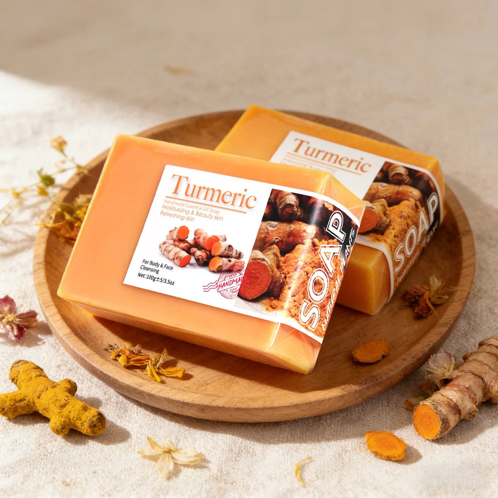 100 Natural Organic Tumeric Skin Whitening Anti Acne Handmade Care Qme