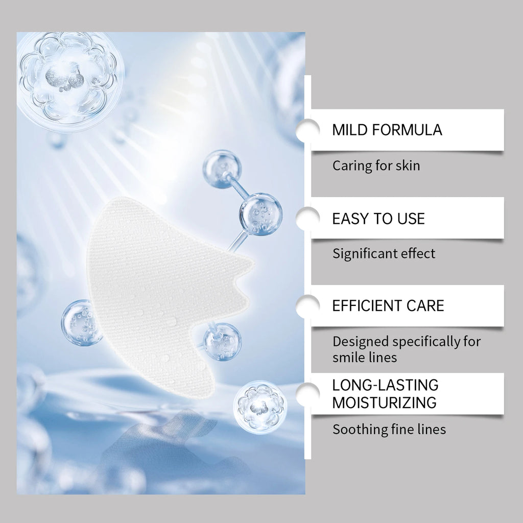 Smile Lines Patch Nasolabial Folds Patches Anti-Smile Line Lifting Firming Facial Skin Fade Fine Lines Marionette Lines Hydratin Qme