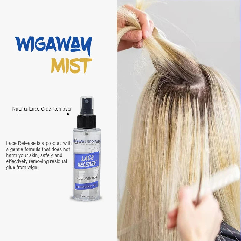 Hair Extension Glue Remover Spray Gentle Adhesive Wigs Wefts Easy Qme