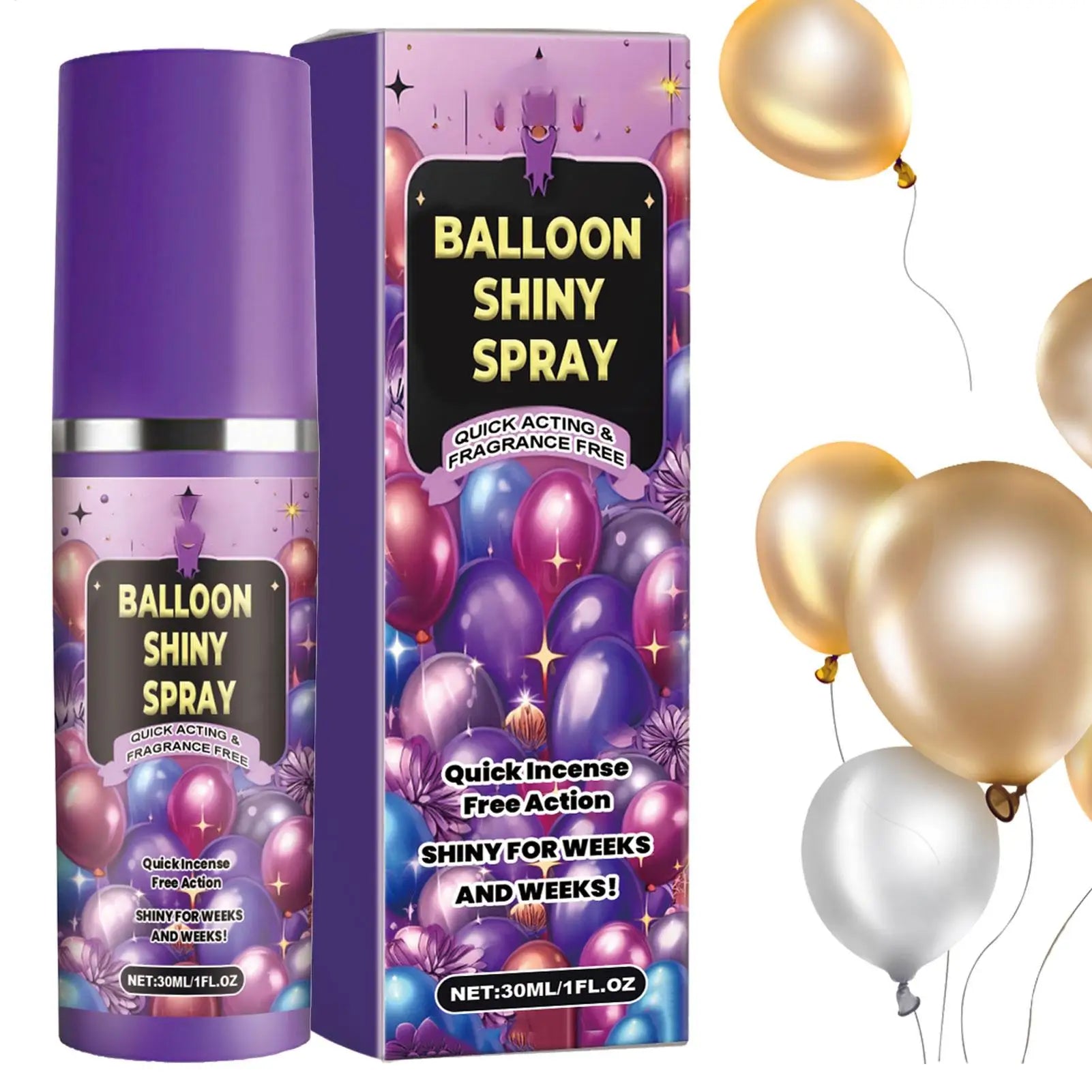 Balloon Shine Spray 30ml Balloon Glossy Spray Party Decoration Vibrant Shine for Decorations Gathering Backdrop Holiday Birthday Qme