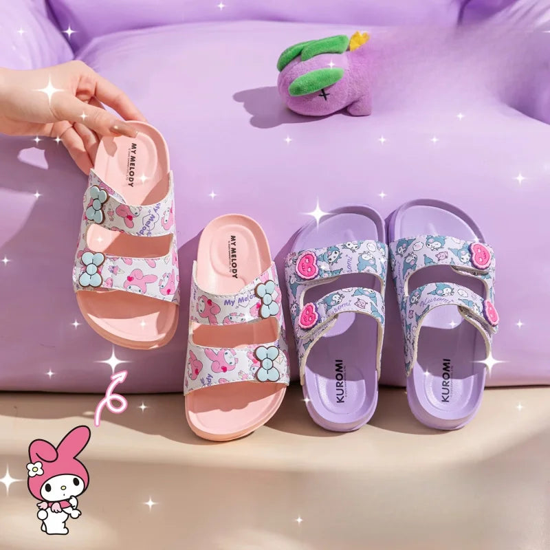 Hello Kitty Cartoon Flip-Flops Cute, Non-Slip Flip-Flops for Students Melody Lightweight Home and Bathroom Flip-Flops Qme