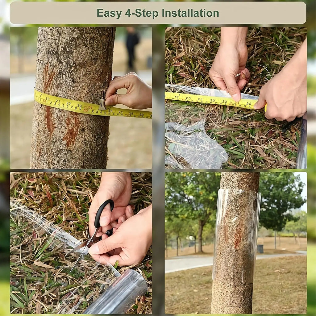 Tree Guards Iguana Cat Prevention PET Transparent Waterproof Tree Trunk Bark Protector Guard For Garden Yard Pathway Driveway Qme L China Mainland