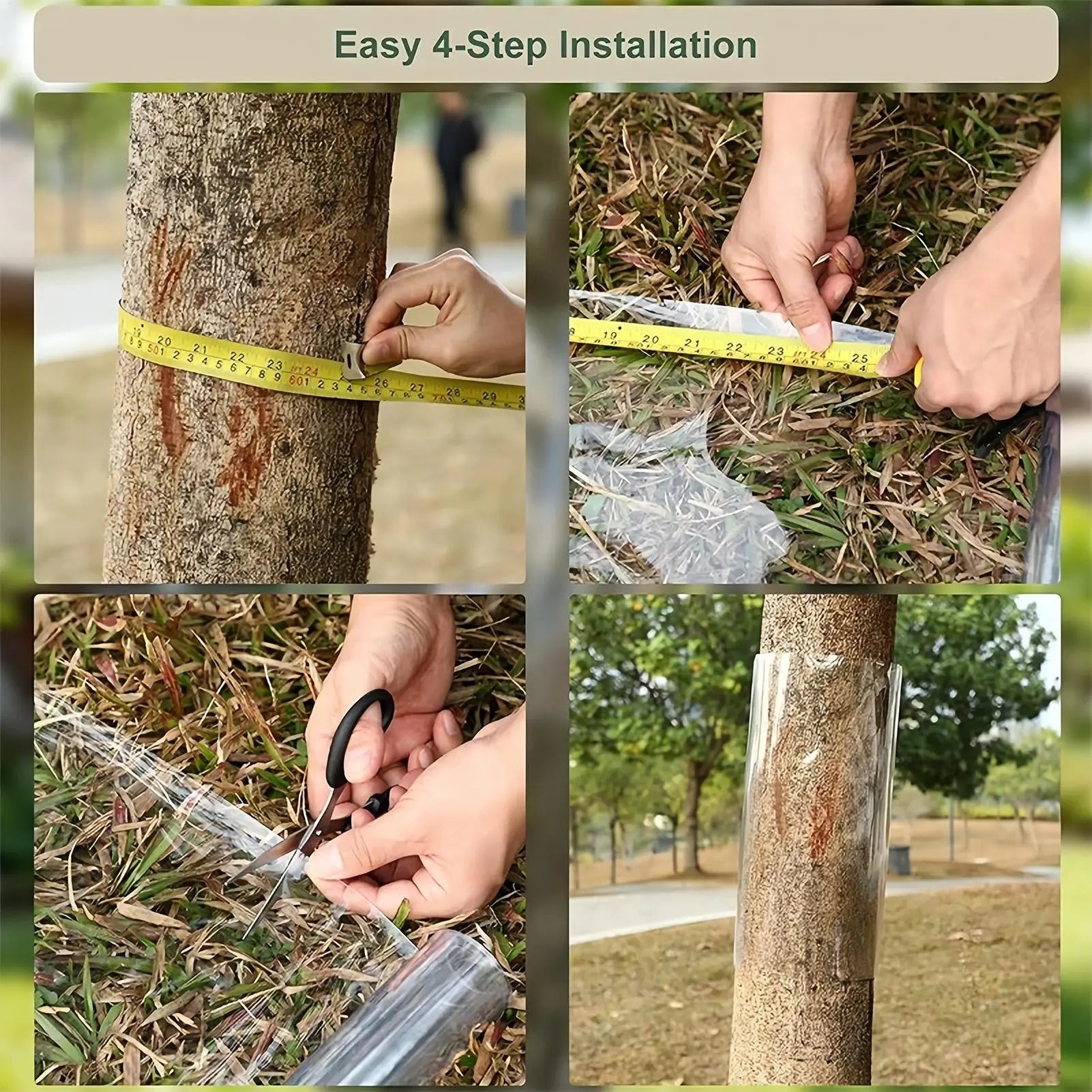 Tree Guards Iguana Cat Prevention PET Transparent Waterproof Tree Trunk Bark Protector Guard For Garden Yard Pathway Driveway Qme L China Mainland