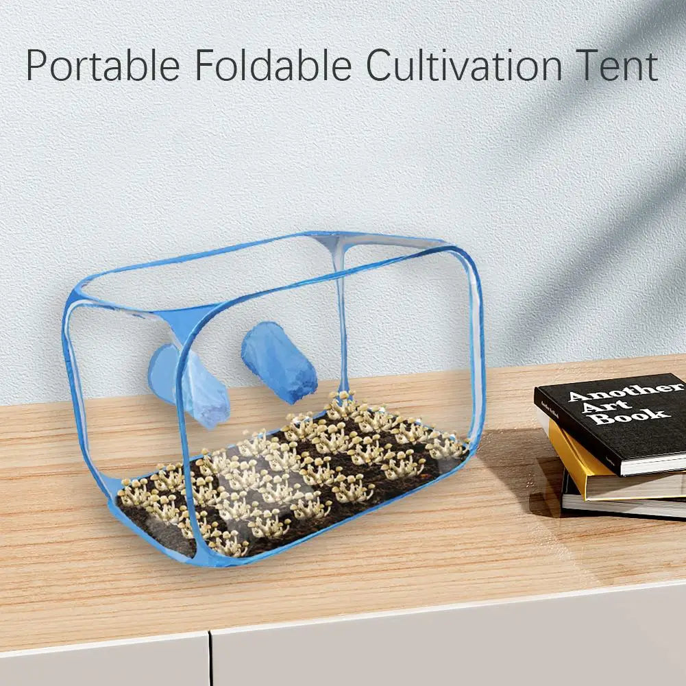 Still Air Box Mushroom Grow Kit Portable Compact Still Air Box Mycology Mushroom Fruiting Chamber Grow Tent for Home Scientists Qme