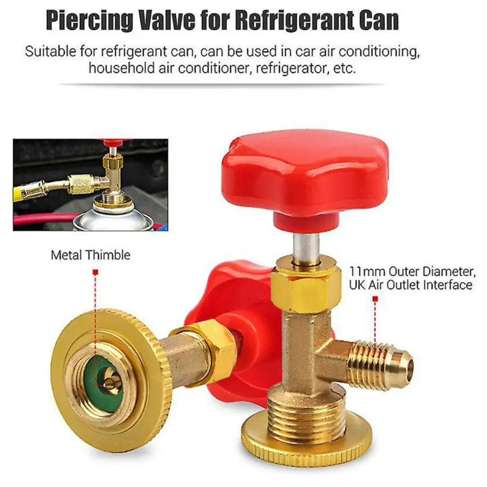 R22 R134a Refrigeration Charging Safety Valve Air Conditioning Refrigerant Safety Liquid Adapter Hand Tool Parts Qme