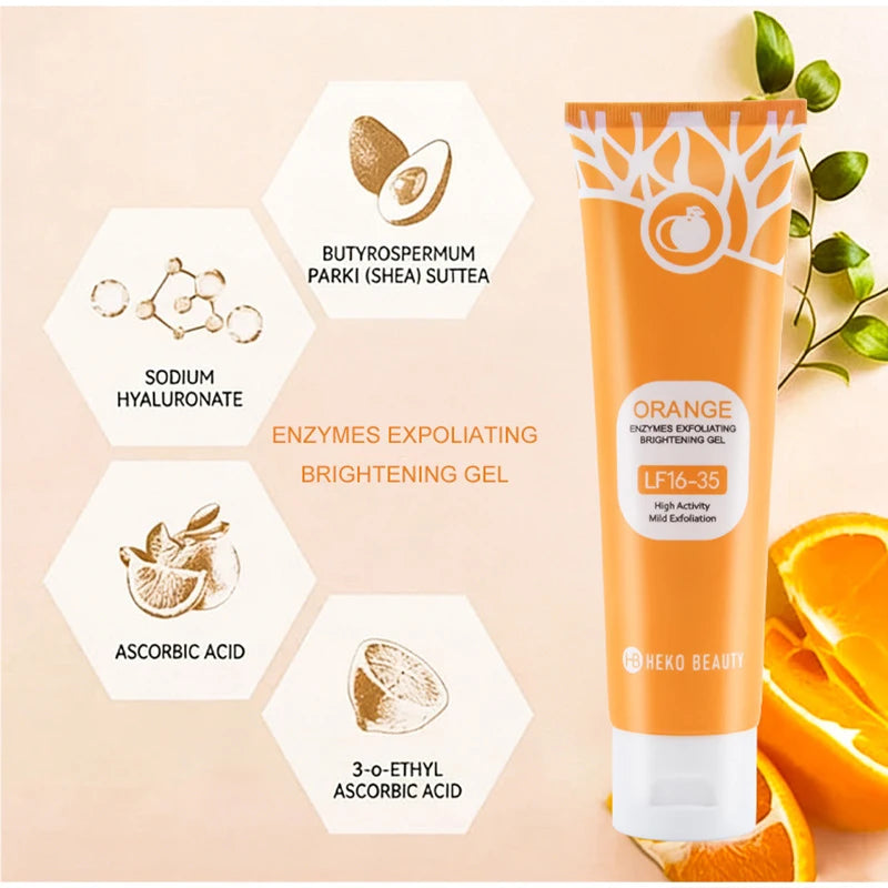 Orange Flavor Exfoliating Gel Mild Body Scrub Smooth Skin Texture Qme
