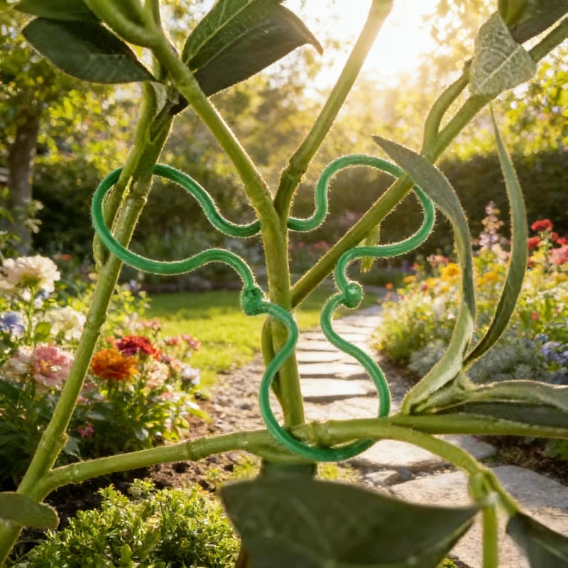 50/100Pcs Reusable Adjustable Plant Support Clips, Sturdy Plastic Garden Clips for Tomato Vine Flower and Vegetable Stakes Qme