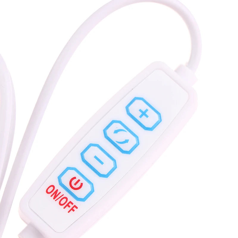 USB 5V LED Tri-color Dimming Color Switch Cable Dimmer 4-Key Controller 2CH For Low Voltage LED CCT Bicolor Light Qme