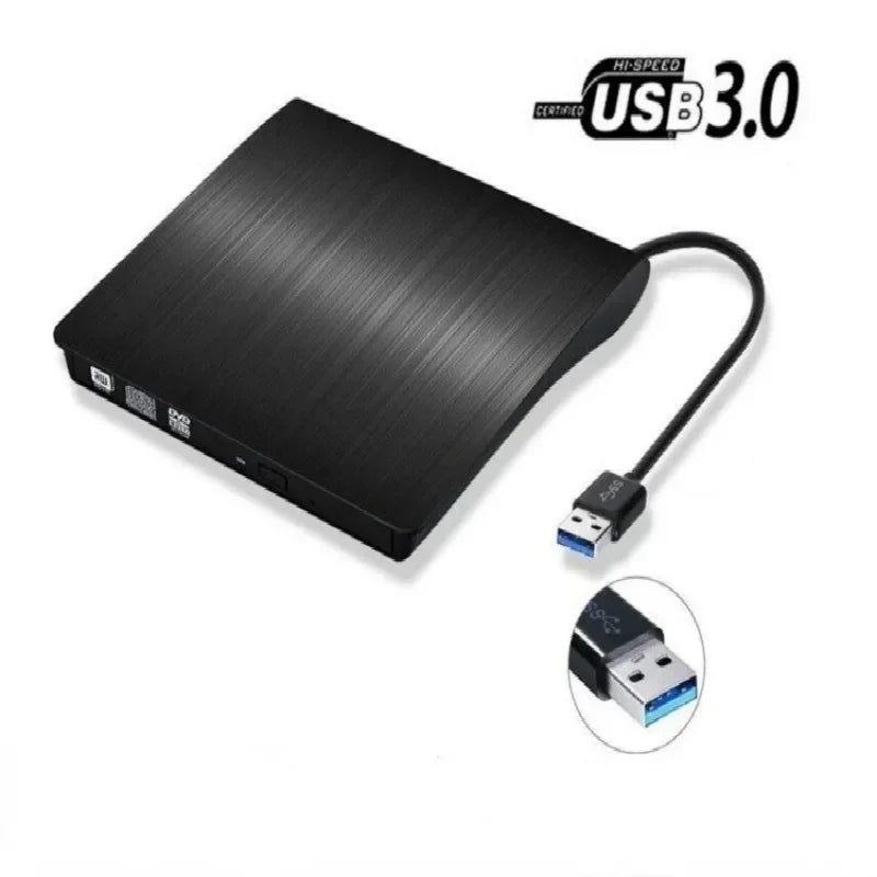 External USB 3.0 High Speed DL DVD RW Burner CD Slim Portable Optical Drive for Asus Samsung Acer Dell Laptop HP Qme