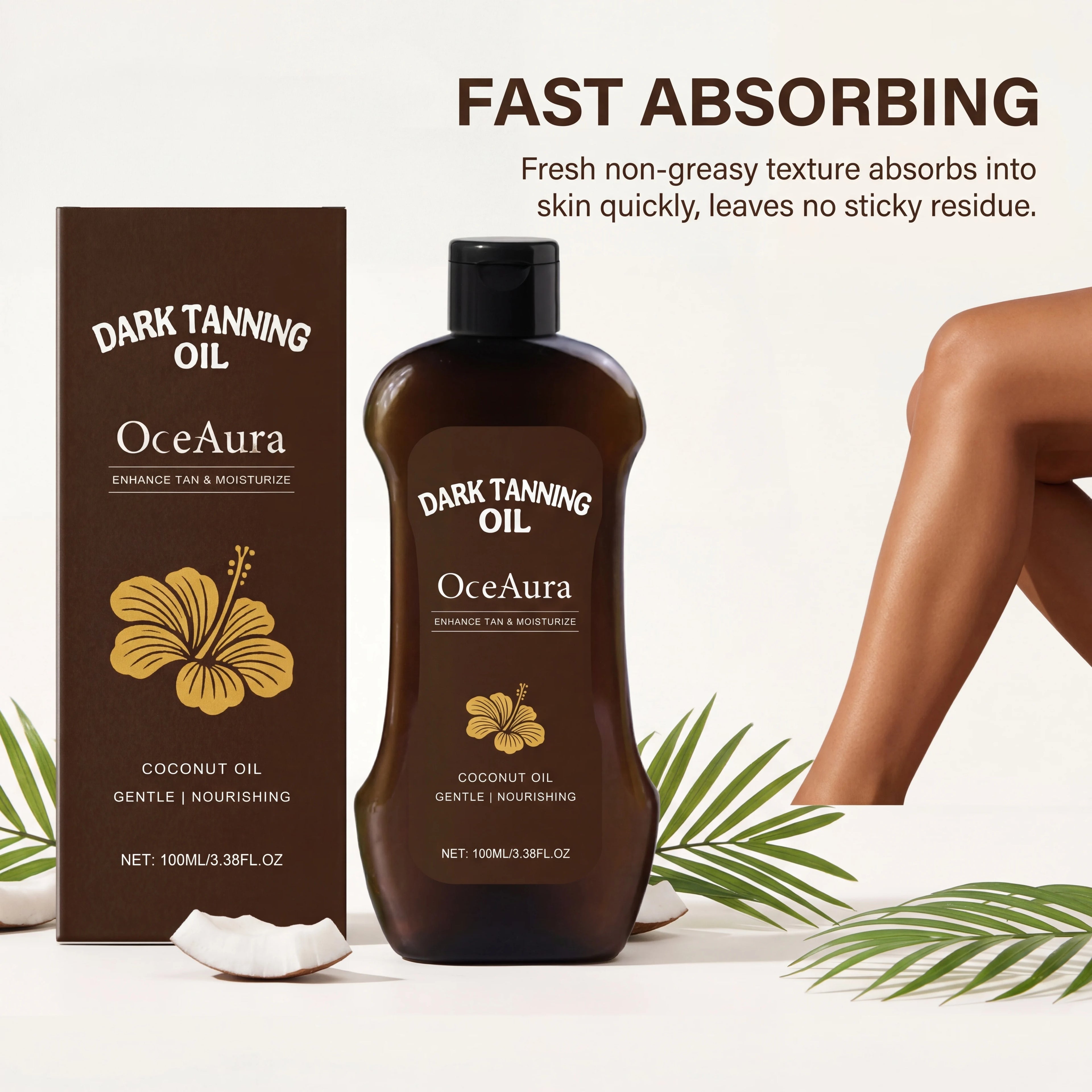 Tanning Oil Body Self Tanning Body Bronzer Darker Sun Tan Natural Glow Sunless Summer Sexy Solarium Beach Tanning Boosting Oil Qme