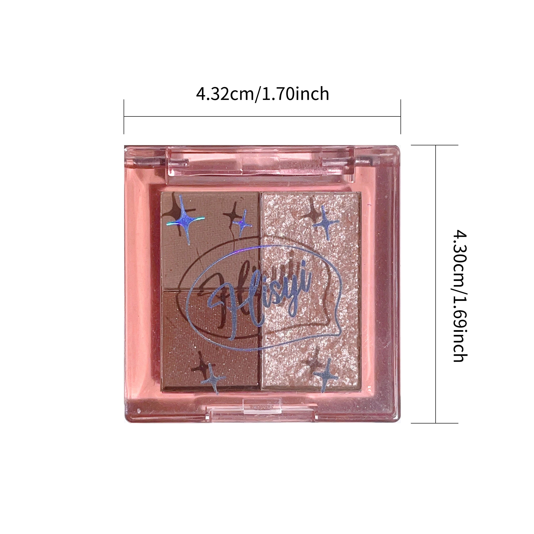 3-Color Eyeshadow Palette Compact Lightweight Matte Glitter Earthy Qme
