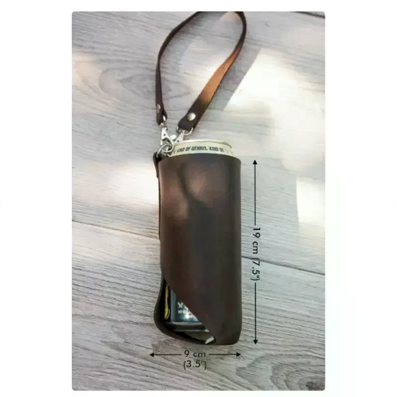 Leather Beer Bottle Waist Portable Beer Belt Bag Handy Wine Bottles Beverage Can Holder Outdoor Drink Can Holder Qme