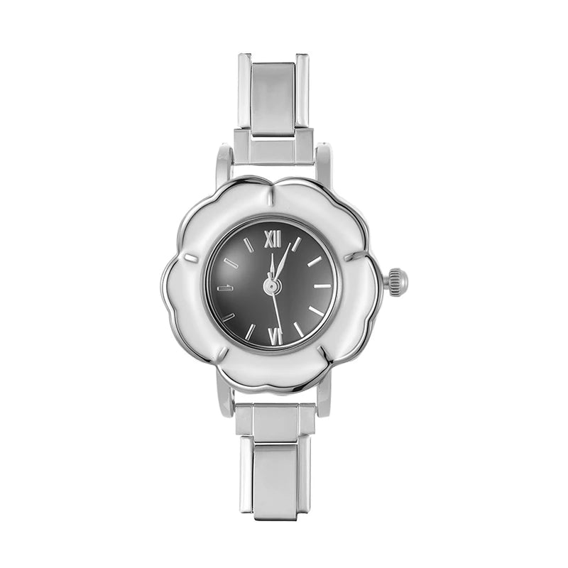 2026New Fashion Men Womens Stainless Steel Water Drop Oval Gems Watch