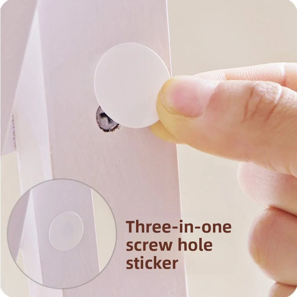Self-Adhesive Round Screw Cap Cover Stickers Decorative Decals for Cabinet Desk Wood Craft Home Furniture Qme