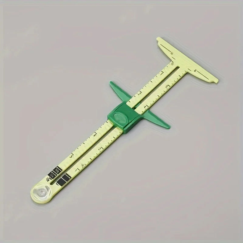 1pc Multipurpose Sewing Sliding Gauge, Accurate Tailoring & Crafting Measuring Tool with Nancy Measuring Scale Qme 1pc