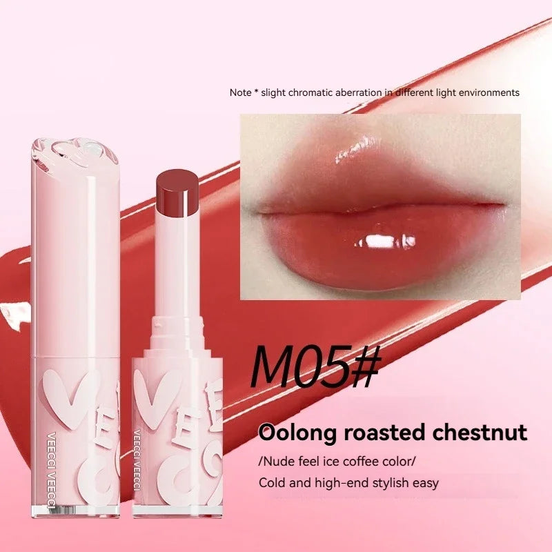 Long lasting Makeup Water Mirror Lip Non Sticky Long Lasting Natural Shine Glaze Moisturizing Essence Solid Lip Honey Qme 05