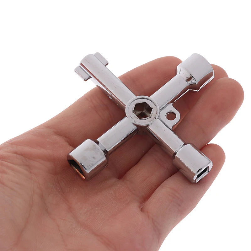 .4 Way Utility Key for Electric Water Gas Meter Box Cupboard Cabinet Opening Key. Qme 1pc