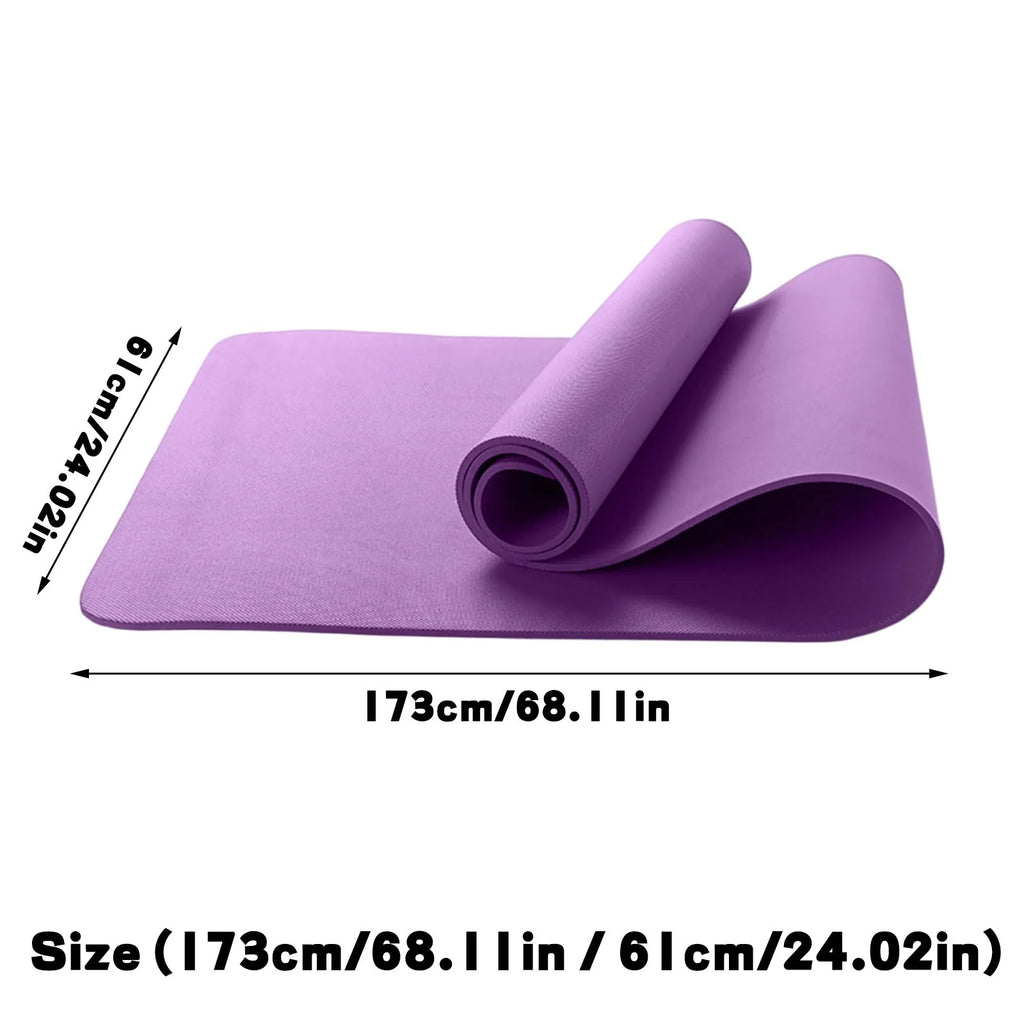 1PC Fitness Equipment Rubber Home Sports Mat Anti-slip Sport Pad Exercise Yoga and Pilates Gymnastics Mat Home Multiuse Pad Qme