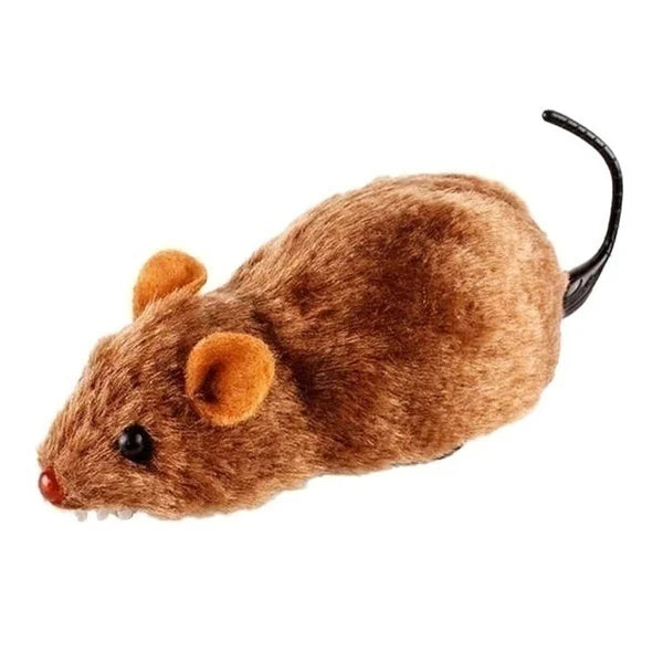 1Pcs Funny Lifelike Plush Mouse Running Rat Toy for Cats Dogs Pets Kids Random Color Cat Birthday Gift Qme