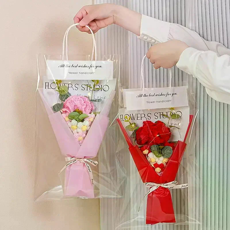 1Pcs Rose Sunflower Artificial Flowers Bouquet For Woman Girlfriend Gifts Valentine's Day Decoration Mother's Day Gifts Ornament Qme