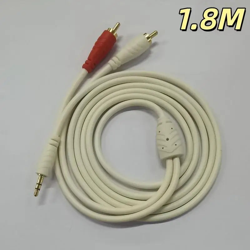 2 RCA Male Audio Cable Gold Plated Wide Compatibility Car Stereo Home Qme 1.8m