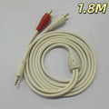 2 RCA Male Audio Cable Gold Plated Wide Compatibility Car Stereo Home Qme 1.8m