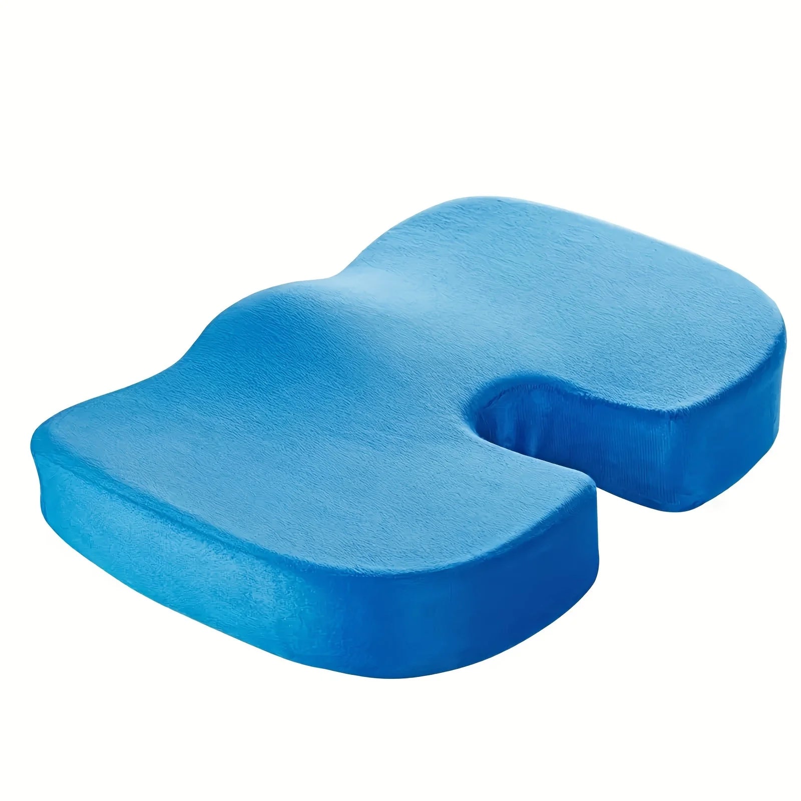 Office Chair Seat Back Cushion Memory Foam-like Support Removable Qme Blue