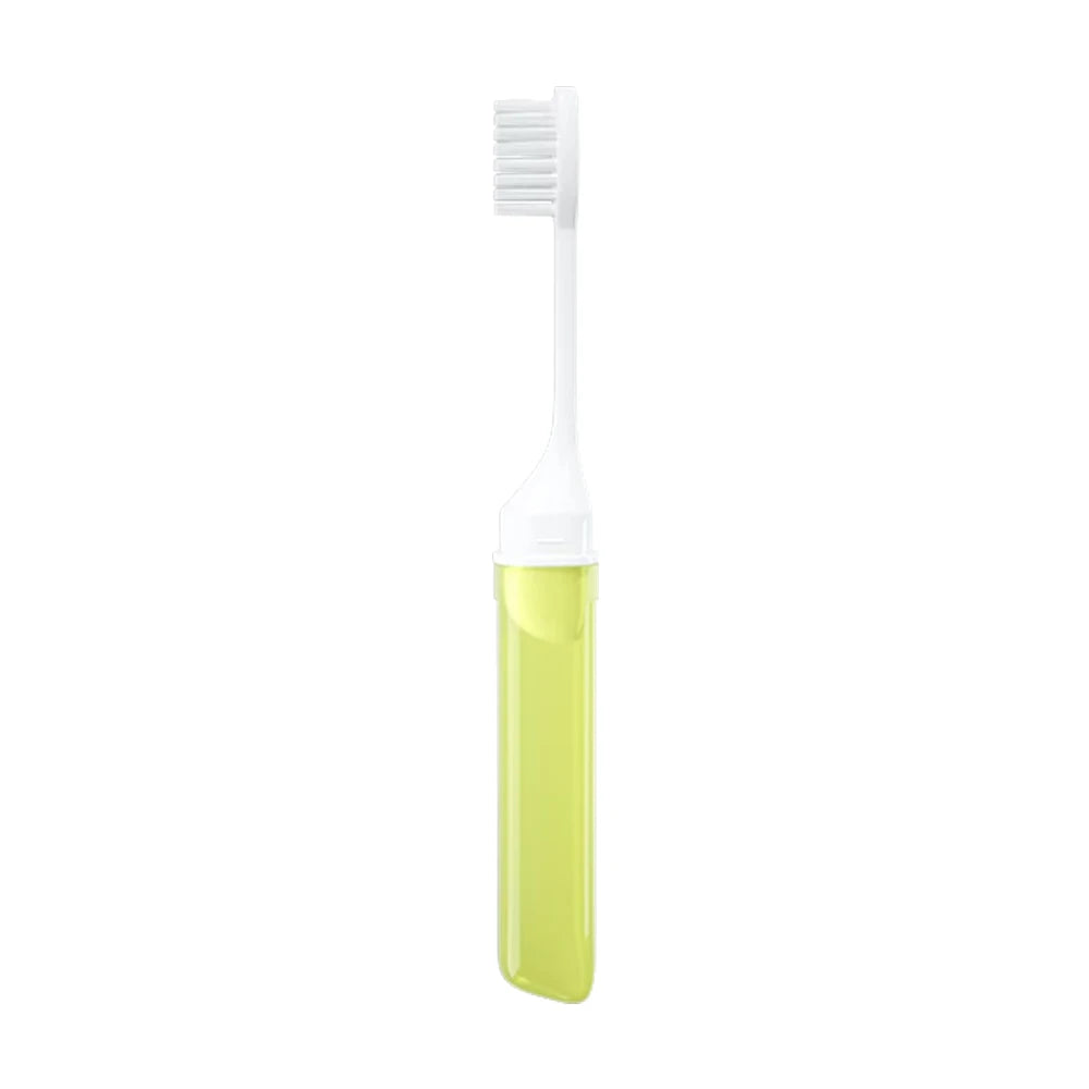 Travel Toothbrush Set , 1PC, Soft Portable Toothbrushes with Tooth Brush Cover Small Folding Toothbrushes Individually Wrapped Qme 1PC Yellow